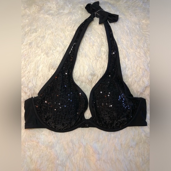 Venus Lascana Black Sparkly Sequin Bikini with Underwire Support size 38 B - Picture 4 of 10